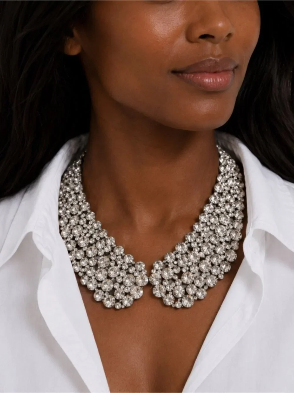 New! Preppy Classic Crystal Collar Statement Necklace (1062) NWOT